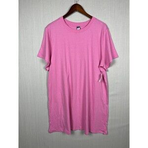 Barbiecore Hot Pink Cotton T-Shirt Dress Old Navy Petite XL NWT